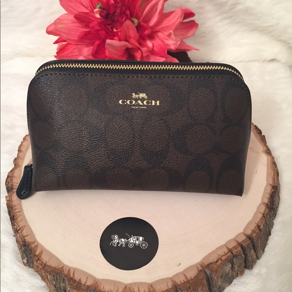 COACH Cosmetic case 17 in signature canvas - Picture 1 of 8